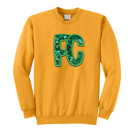 FC Green Faux Sequins