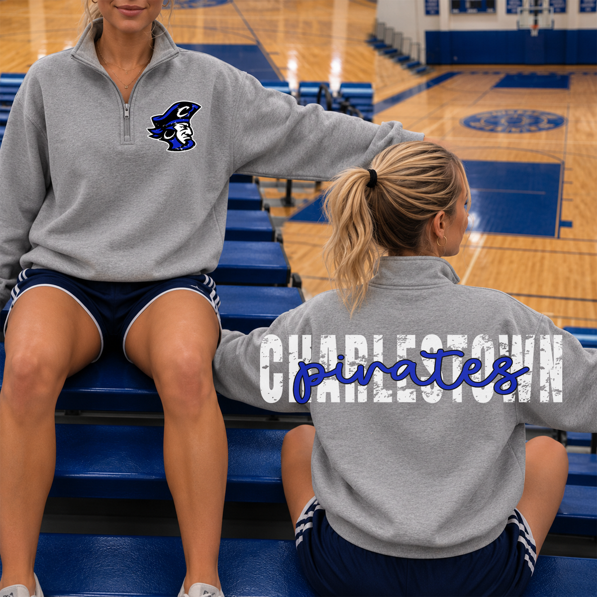 Across the Back School & Mascot 1/4 Zip