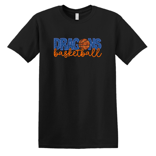 Dragons Basketball Faux Sequin