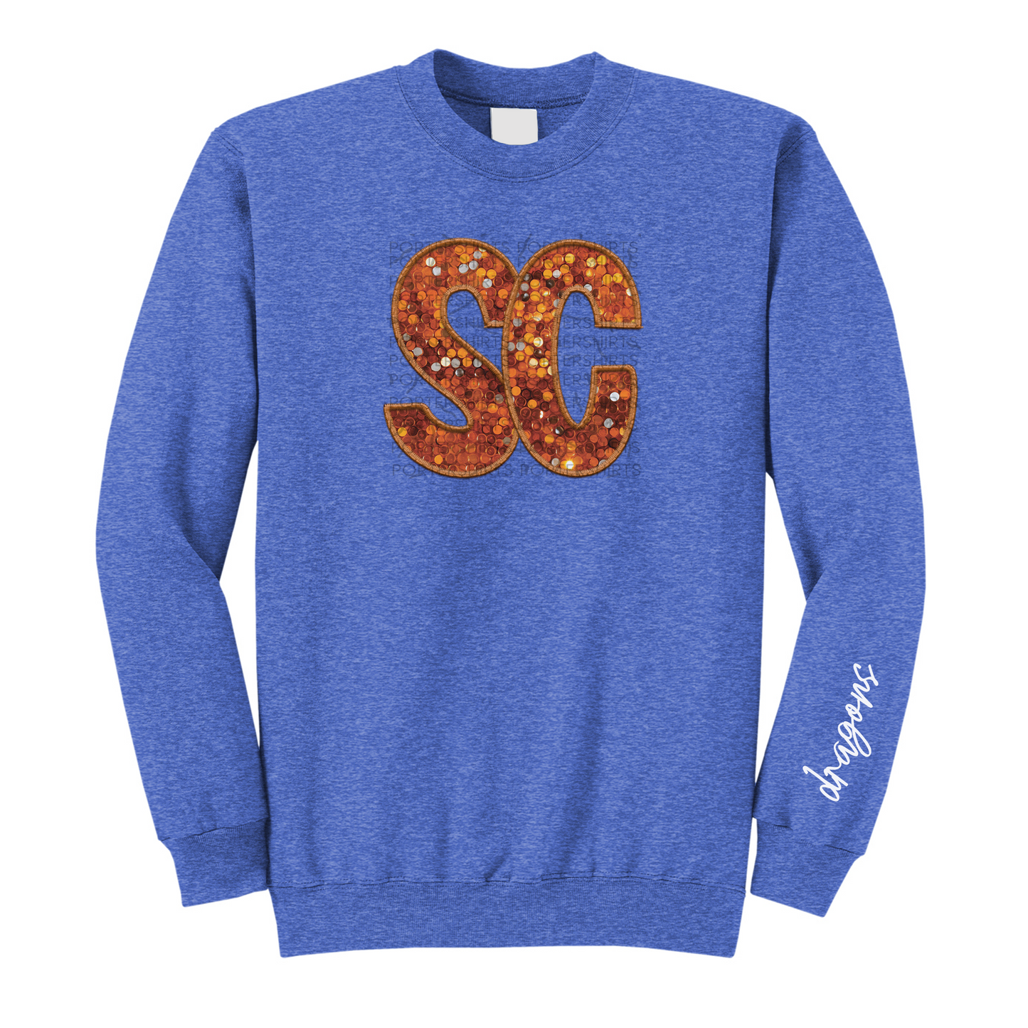SC Faux Sequin Orange