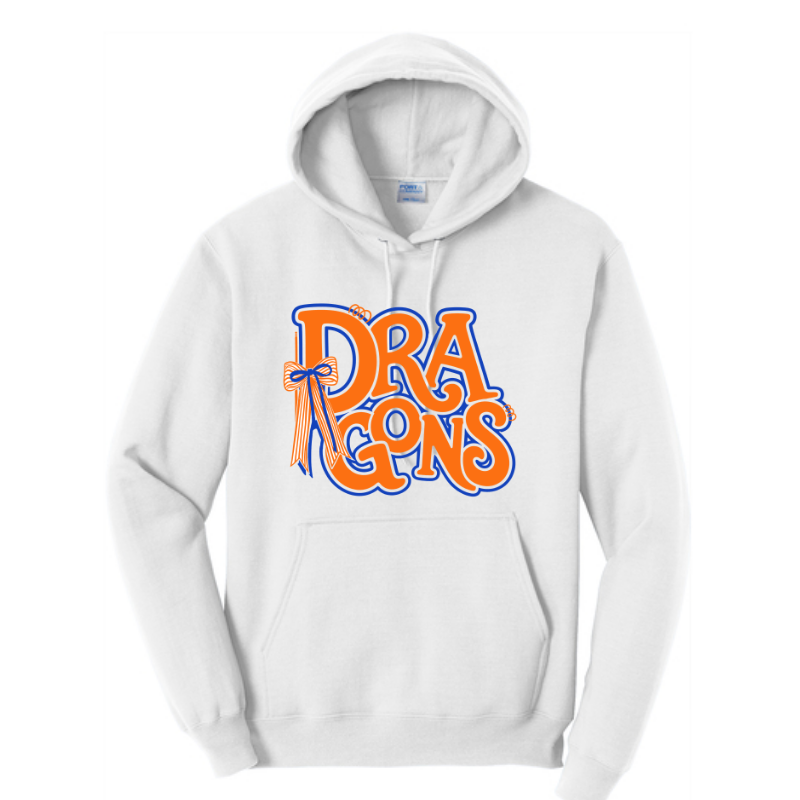 Dragons Bubble Letters Bow