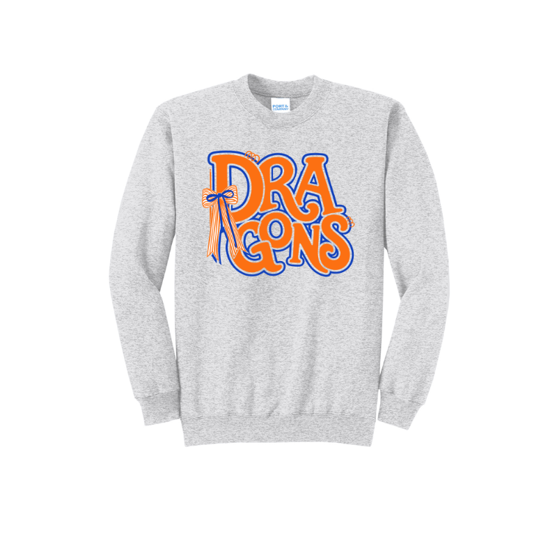 Dragons Bubble Letters Bow