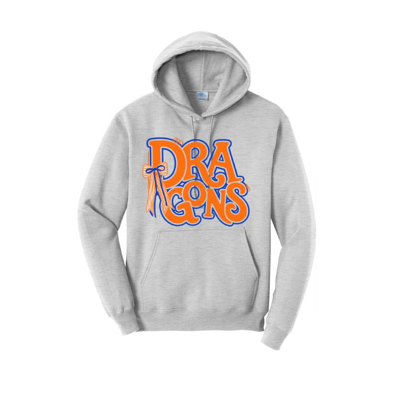 Dragons Bubble Letters Bow
