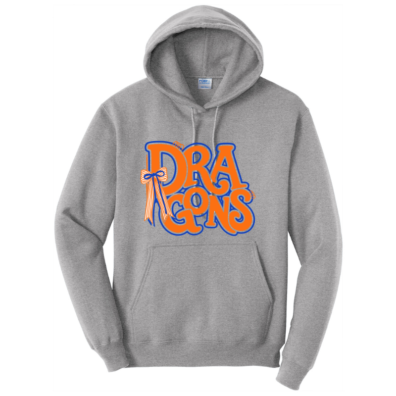 Dragons Bubble Letters Bow